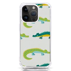 Cute-cartoon-alligator-kids-seamless-pattern-with-green-nahd-drawn-crocodiles Iphone 14 Pro Tpu Uv Print Case