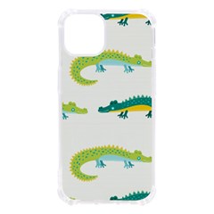 Cute-cartoon-alligator-kids-seamless-pattern-with-green-nahd-drawn-crocodiles Iphone 13 Tpu Uv Print Case