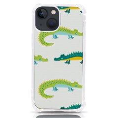 Cute-cartoon-alligator-kids-seamless-pattern-with-green-nahd-drawn-crocodiles Iphone 13 Mini Tpu Uv Print Case