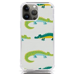 Cute-cartoon-alligator-kids-seamless-pattern-with-green-nahd-drawn-crocodiles Iphone 13 Pro Max Tpu Uv Print Case