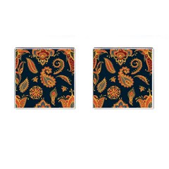 Bright-seamless-pattern-with-paisley-mehndi-elements-hand-drawn-wallpaper-with-floral-traditional Cufflinks (square) by uniart180623