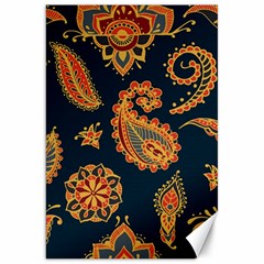 Bright-seamless-pattern-with-paisley-mehndi-elements-hand-drawn-wallpaper-with-floral-traditional Canvas 20  X 30  by uniart180623