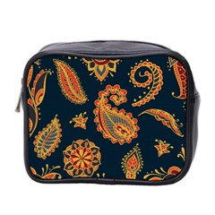 Bright-seamless-pattern-with-paisley-mehndi-elements-hand-drawn-wallpaper-with-floral-traditional Mini Toiletries Bag (two Sides) by uniart180623