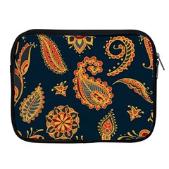 Bright-seamless-pattern-with-paisley-mehndi-elements-hand-drawn-wallpaper-with-floral-traditional Apple Ipad 2/3/4 Zipper Cases by uniart180623