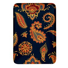 Bright-seamless-pattern-with-paisley-mehndi-elements-hand-drawn-wallpaper-with-floral-traditional Rectangular Glass Fridge Magnet (4 Pack)