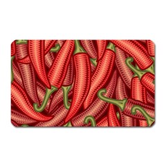 Seamless-chili-pepper-pattern Magnet (rectangular) by uniart180623