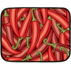 Seamless-chili-pepper-pattern Two Sides Fleece Blanket (mini) by uniart180623