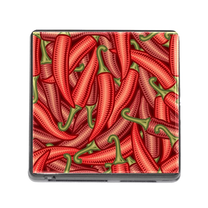 Seamless-chili-pepper-pattern Memory Card Reader (Square 5 Slot)