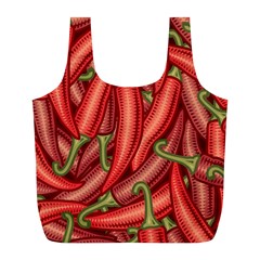 Seamless-chili-pepper-pattern Full Print Recycle Bag (l) by uniart180623