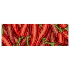 Seamless-chili-pepper-pattern Banner And Sign 12  X 4  by uniart180623