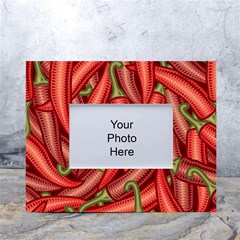 Seamless-chili-pepper-pattern White Tabletop Photo Frame 4 x6  by uniart180623