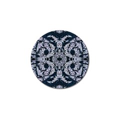 Cobalt Grey Arabesque Golf Ball Marker (4 Pack) by kaleidomarblingart