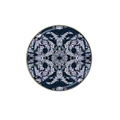 Cobalt Grey Arabesque Hat Clip Ball Marker (4 Pack) by kaleidomarblingart