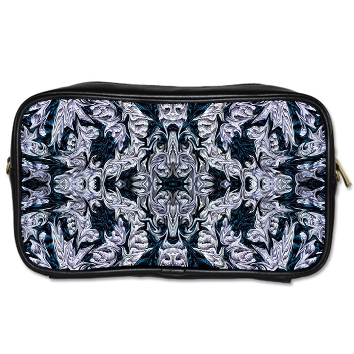 Cobalt Grey Arabesque Toiletries Bag (One Side)