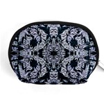 Cobalt Grey Arabesque Accessory Pouch (Medium) Front