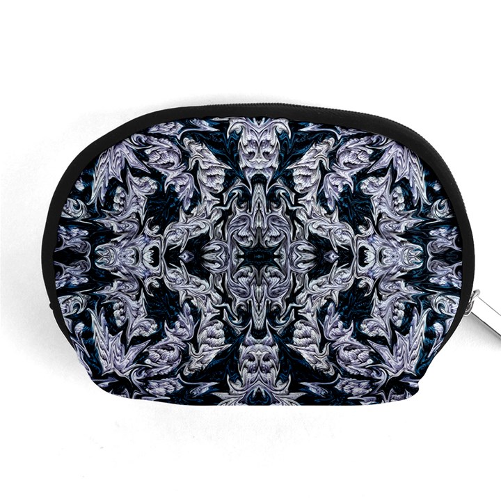 Cobalt Grey Arabesque Accessory Pouch (Medium)