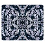 Cobalt Grey Arabesque Two Sides Premium Plush Fleece Blanket (Small) 50 x40  Blanket Front