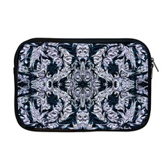 Cobalt Grey Arabesque Apple Macbook Pro 17  Zipper Case by kaleidomarblingart