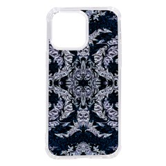 Cobalt Grey Arabesque Iphone 14 Pro Max Tpu Uv Print Case by kaleidomarblingart