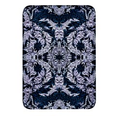 Cobalt Grey Arabesque Rectangular Glass Fridge Magnet (4 Pack) by kaleidomarblingart