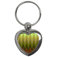 Zig Zag Chevron Classic Pattern Key Chain (heart)