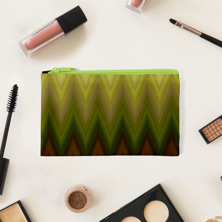 Zig Zag Chevron Classic Pattern Cosmetic Bag (XS)