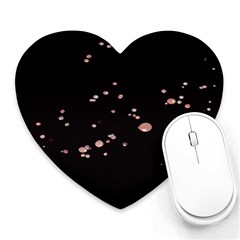 Abstract Rose Gold Glitter Background Heart Mousepad by artworkshop