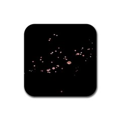 Abstract Rose Gold Glitter Background Rubber Coaster (square) by artworkshop