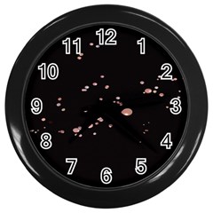 Abstract Rose Gold Glitter Background Wall Clock (black) by artworkshop