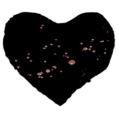 Abstract Rose Gold Glitter Background Large 19  Premium Heart Shape Cushions by artworkshop