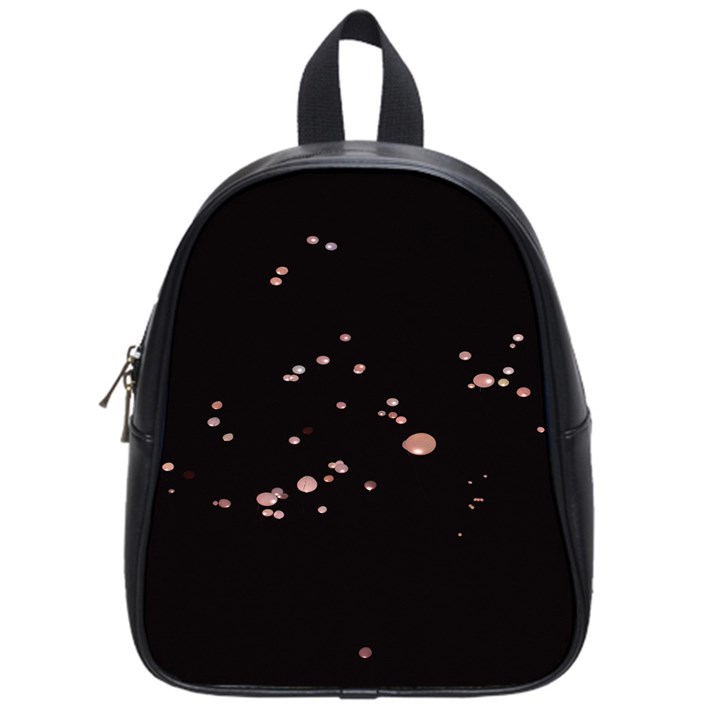 Abstract Rose Gold Glitter Background School Bag (Small)