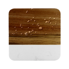 Abstract Rose Gold Glitter Background Marble Wood Coaster (square) by artworkshop