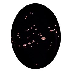 Abstract Rose Gold Glitter Background Oval Glass Fridge Magnet (4 Pack) by artworkshop