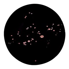 Abstract Rose Gold Glitter Background Round Glass Fridge Magnet (4 Pack)