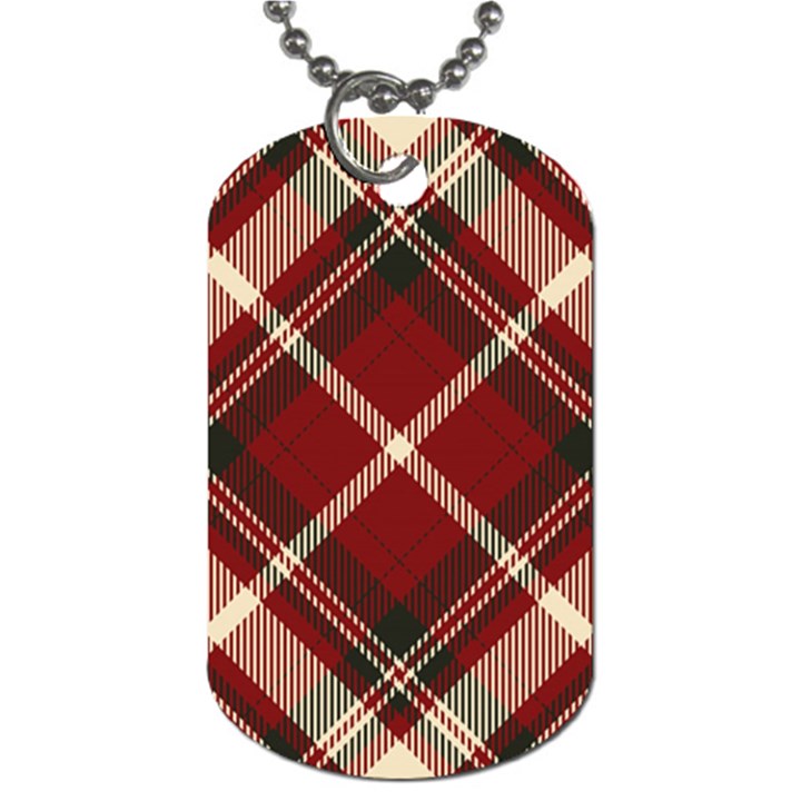 Tartan-scotland-seamless-plaid-pattern-vector-retro-background-fabric-vintage-check-color-square-geo Dog Tag (One Side)