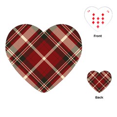 Tartan-scotland-seamless-plaid-pattern-vector-retro-background-fabric-vintage-check-color-square-geo Playing Cards Single Design (heart) by uniart180623