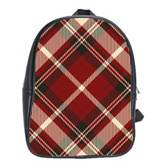 Tartan-scotland-seamless-plaid-pattern-vector-retro-background-fabric-vintage-check-color-square-geo School Bag (large) by uniart180623