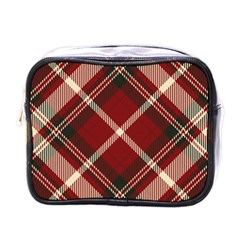 Tartan-scotland-seamless-plaid-pattern-vector-retro-background-fabric-vintage-check-color-square-geo Mini Toiletries Bag (one Side) by uniart180623