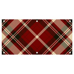 Tartan-scotland-seamless-plaid-pattern-vector-retro-background-fabric-vintage-check-color-square-geo Banner And Sign 4  X 2  by uniart180623