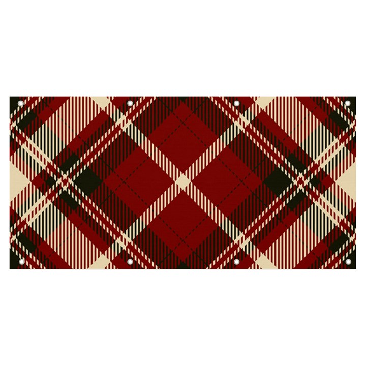 Tartan-scotland-seamless-plaid-pattern-vector-retro-background-fabric-vintage-check-color-square-geo Banner and Sign 8  x 4 