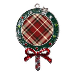 Tartan-scotland-seamless-plaid-pattern-vector-retro-background-fabric-vintage-check-color-square-geo Metal X mas Lollipop With Crystal Ornament