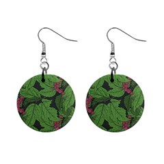 Seamless-pattern-with-hand-drawn-guelder-rose-branches Mini Button Earrings by uniart180623