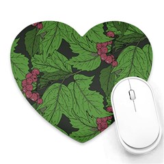 Seamless-pattern-with-hand-drawn-guelder-rose-branches Heart Mousepad by uniart180623