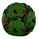 Seamless-pattern-with-hand-drawn-guelder-rose-branches Large 18  Premium Round Cushions Front