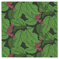 Seamless-pattern-with-hand-drawn-guelder-rose-branches Wooden Puzzle Square by uniart180623