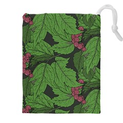 Seamless-pattern-with-hand-drawn-guelder-rose-branches Drawstring Pouch (4xl) by uniart180623