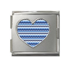 Zigzag-pattern-seamless-zig-zag-background-color Mega Link Heart Italian Charm (18mm) by uniart180623