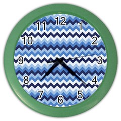 Zigzag-pattern-seamless-zig-zag-background-color Color Wall Clock by uniart180623