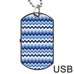 Zigzag-pattern-seamless-zig-zag-background-color Dog Tag Usb Flash (two Sides) by uniart180623