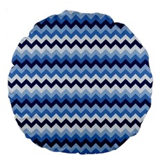 Zigzag-pattern-seamless-zig-zag-background-color Large 18  Premium Round Cushions by uniart180623